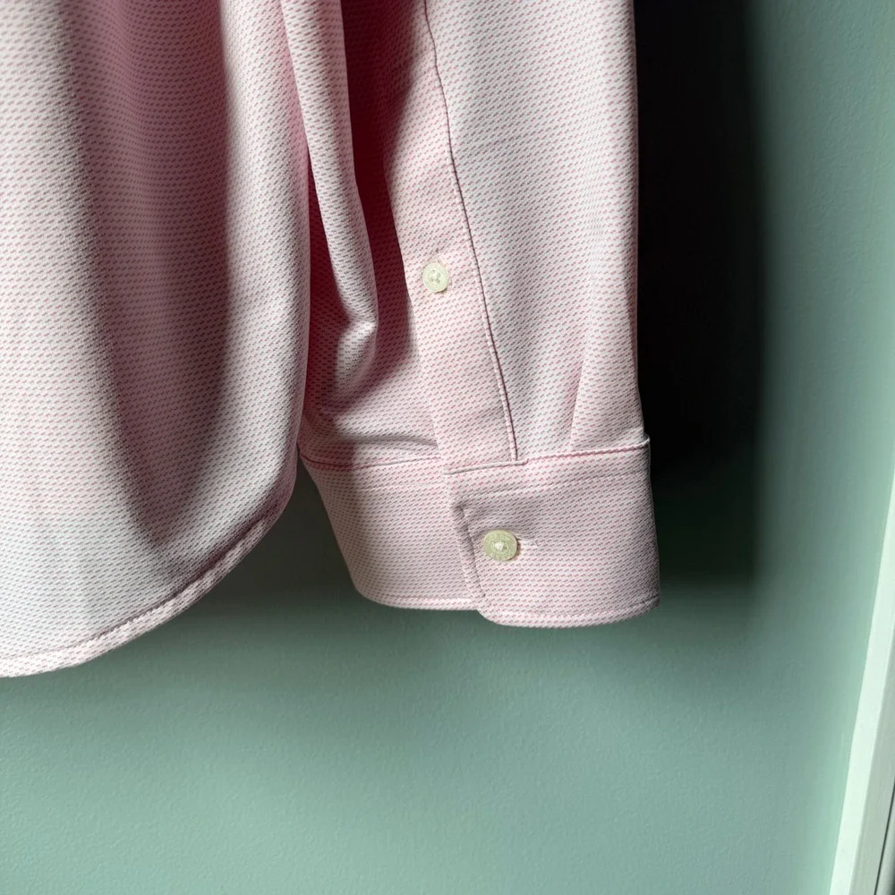 J. Crew Men's Pink Performance Button Up Dress Shirt XXL NEW